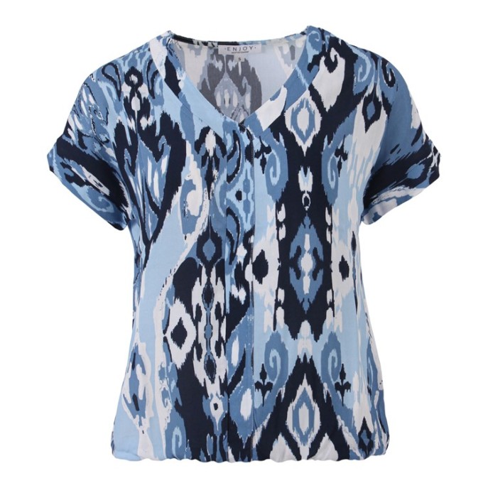 Z Enjoy Blouson blouse vhals Jeans print